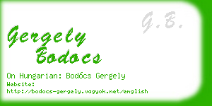 gergely bodocs business card